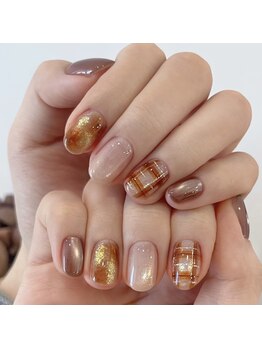 レインボーネイル 池袋(RainbowNail)の写真/駅近5分◎ニュアンスちゅるん大人ネイルと、マグネット会社OKネイルで指先を輝かせませんか？★