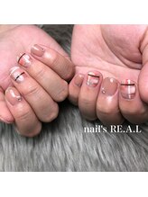 ネイルズリアル 倉敷(nail's RE.A.L)/チェックネイル