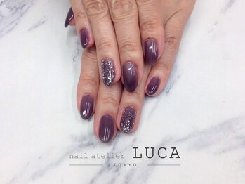 ネイルアトリエルカ(nail atelier LUCA)/W-285 大人上品パープルネイル