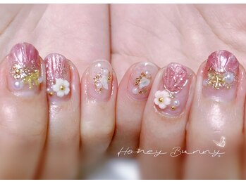 ハニーバニー(HoneyBunny)/大人の夏詰め込みネイル
