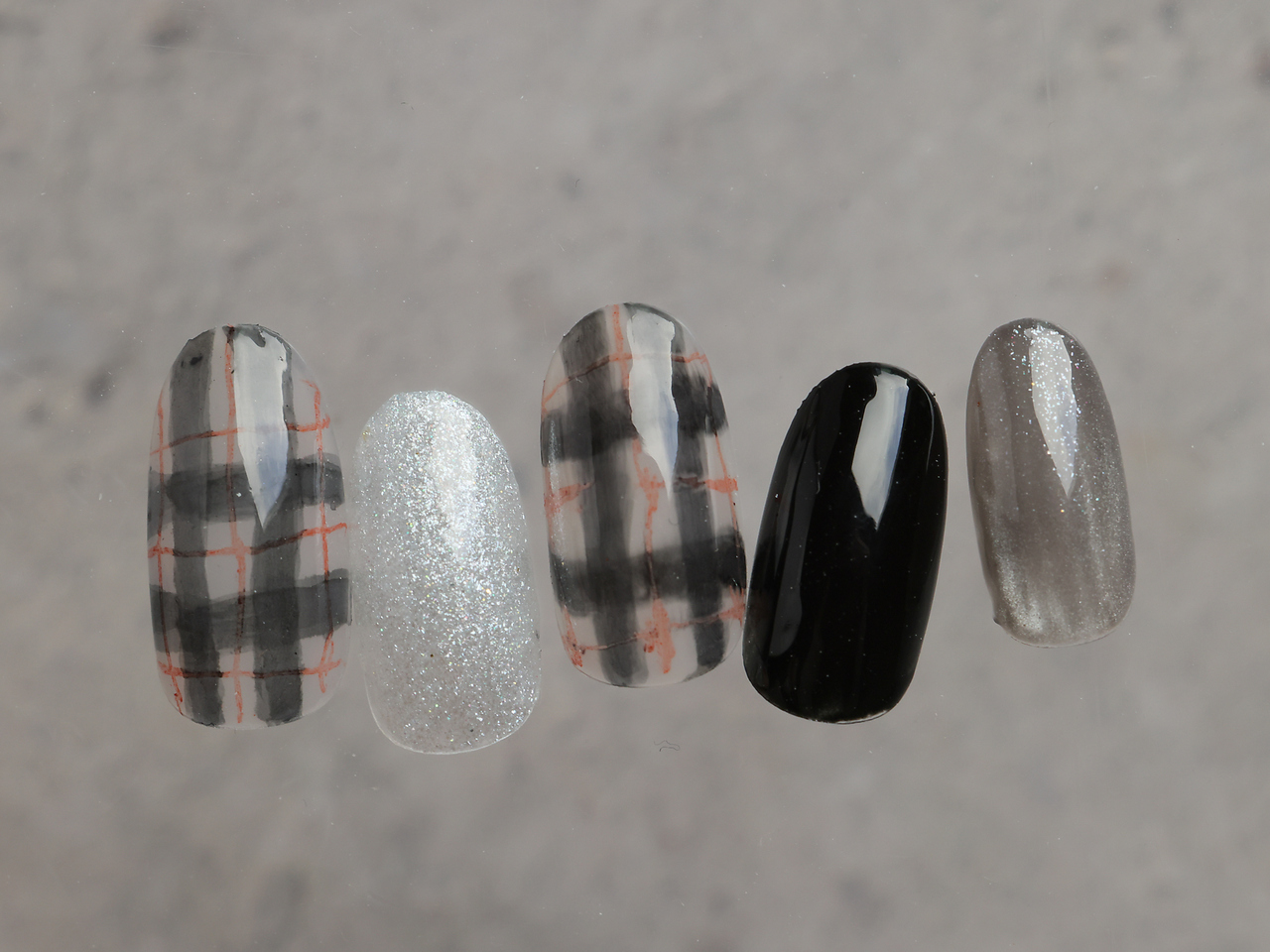 ネイルサロンアンドスクール ミュー(Nail Salon & school mieux)/チェックネイル