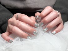 キラキラシルバーネイル