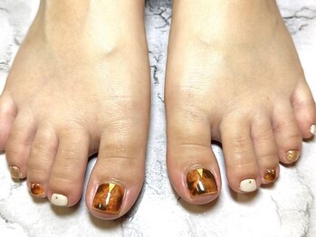 ネイルサロンブリス(nail salon Bliss)/☆高級感のあるべっ甲ネイル☆