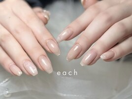 ハートくり抜きネイル