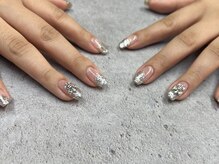 ネイルサロン北野坂/ラメグラデーションネイル 