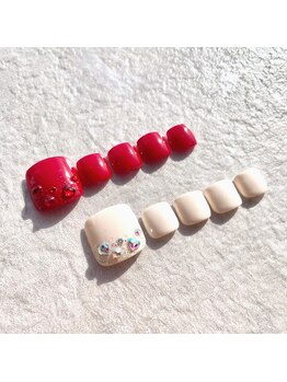 ブリオン 六本松店(Bullion)/クリスタルハートフットネイル