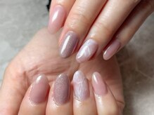 レディグリッター(Lady glitter)/大理石風ちゅるんネイル