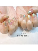 リッシュ ドゥ(RICHE deux)/フィルムを使った夏ネイル