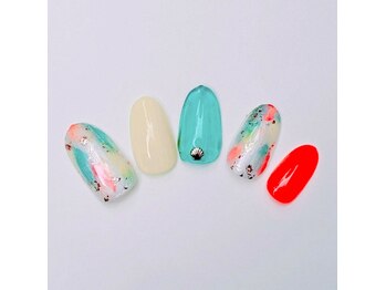 ネイルベース ネイル ケア サロン ミウラ(miura)/ハンド定額★写真はジェルカラー