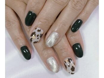 レオパードネイル ジェルネイル