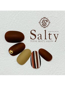 ネイルアンドアイラッシュサロン ソルティ 寺田町(salty)/ストライプネイル