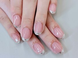 ガラスフレンチネイル