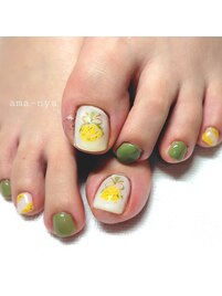 フットネイル　ミモザ