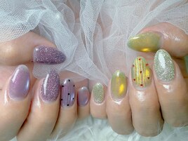 夏ネイル　水光マグネット定額