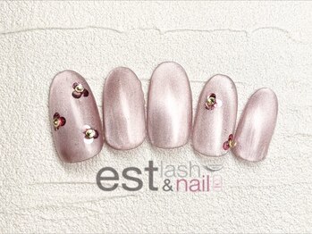 エストラッシュアンドネイル 銀座店(est lash&nail)/マグネットドットホロネイル