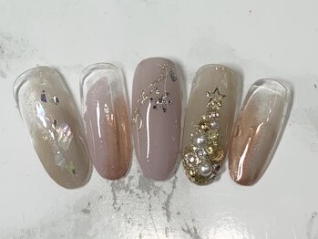 ラリュールネイル(L'Allure nail)/大人クリスマスネイル¥8200