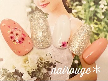 ネイル―ジュ 札幌大通店(nairouge*)/お花散りばめネイル♪