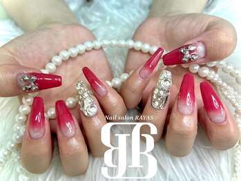 ネイルサロンレイアス(RAYAS)/赤グラデーション♪