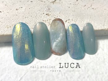 ネイルアトリエルカ(nail atelier LUCA)/R-97 夏っぽ綺麗めネイル