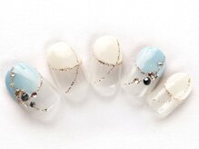 クリスタルネイル ゆめタウン久留米店/爽やかフレンチネイル