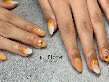 押し花ネイル/グラデーション