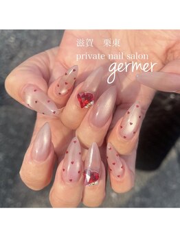 マグネットにミニハート！