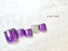 ルークネイル 恵比寿店(LUKE NAIL)/ちゅるんクリアオーロラフット
