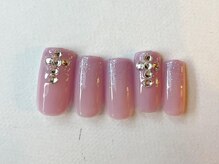アイネイルズ 梅田店(I nails)/ラメピンクストーン