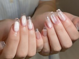 大人クリアフレンチネイル