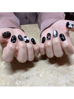 エスネイル(Snail)/リボン×ブラック