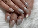雪みたいな冬ネイル♪