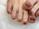 フットネイル　ニュアンスネイル
