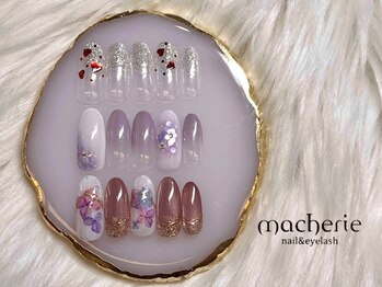 マシェリ 梅田店(macherie)の写真/【オフ込み！！¥3500～】初心者さんのネイルLIFEを応援♪ワンカラー、最新デザイン多数の定額アートまで★