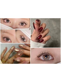 ネイル・アイメニューの同時施術が可能