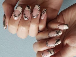 ミラーアートフレンチネイル