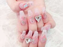 デコール 心斎橋(DECOR)/チークハートビジューネイル