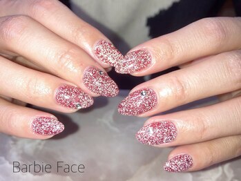バービーフェイス 恵比寿(Barbie Face)/大人気赤フラッシュネイル