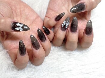 ネイルサロン アビー 新宿東口店(abbie)/黒フラッシュ ※パーツ代別