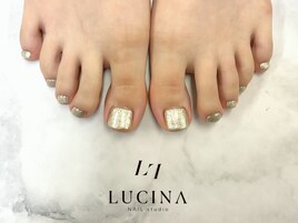 H-3 ラメワンカラーフットネイル