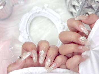 シェリームー(Cherie mu)の写真/ちゅるんと可愛いマグネットネイル¥6600/ジェル10本付放題¥8500-ワンホンネイル/リボンネイル/ハートネイル