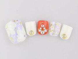 オーロラパールフラワーネイル