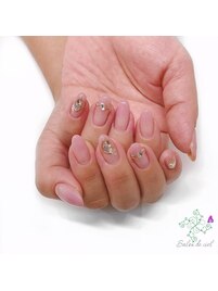 大人シンプルリングネイル