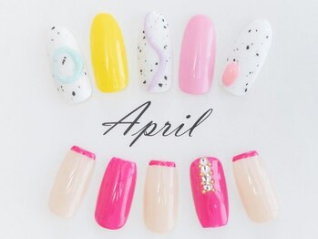 エイプリルプラス(April plus)/ダルメシアン&オシャレネイル