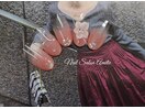 グラデーション×3dお花上品nail