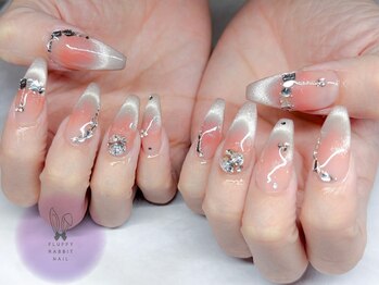 フラッフィーラビットネイル(fluffy rabbit nail)/チークネイル ワンホンネイル