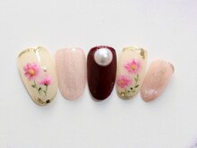 池袋ネイルサロン イイネイル(Ee-Nail)/大人な秋桜ネイル初回￥7500