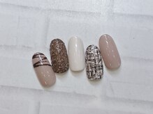ライト ネイルズ ニシノミヤ(light nails NISHINOMIYA)/バレンタインツイードネイル♪