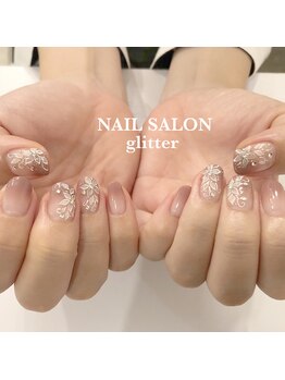 ネイルサロン グリッター(NAIL SALON glitter)/お花ネイル