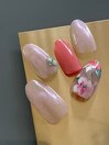 女性らしさの代表『花柄』ネイル