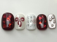 ネイルメゾン 天神店(NAIL MAISON)/バレンタインハートホロ¥9000